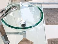 Glaswaschbecken 43cm