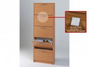 Garderobe Schuhschrank Schuhregal 5 F�cher Buche
