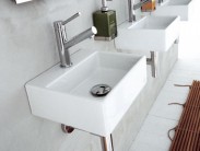 Waschbecken mit Zubeh�r Keramik wei� 33cm Sale