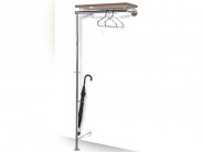 Wandgarderobe mit Schirmst�nder Ablage Nussbaum Sale