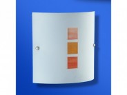 Wandlampe Deckenlampe 1flg. Glas wei� orange Sale