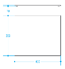 Glas Ablageplatte Abdeckung 40x35cm schwarz Sale