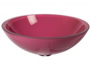 Glas Waschbecken Aufsatzbecken Glas rot � 43cm 