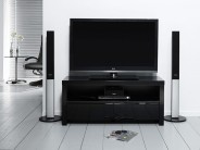 Fernsehregal Rack 2 Ausz�ge Hochglanz Lack schwarz