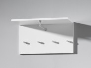 Wandgarderobe 4Haken Kleiderb�gelstange wei�