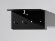 Wandgarderobe 4Haken Kleiderb�gelstange schwarz