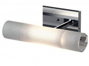 Wandlampe Spiegellampe Glas satiniert Chrom
