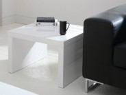 Design Beistelltisch Couchtisch wei� Lack Hochglanz