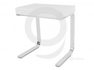 Hocker Freischwinger Stahl Textilleder wei�