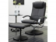 Relaxsessel Fernsehsessel mit Hocker schwarz
