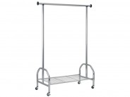 Rollgarderobe fahrbarer stabiler Kleiderst�nder Chrom