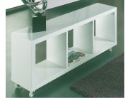 Lowboard Regal wei� Hochglanz 117cm 3 F�cher Sale