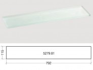 Bad Glasablage satiniert 80cm