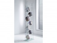 DVD CD St�nder Regal Glas Aluminium 216DVDs