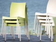 Gartenstuhl Stapelstuhl Design wetterfest wei� Sale