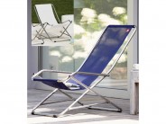 Liegestuhl Schwingsessel Sonnenstuhl Alu wei�