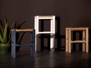 Binsenhocker Sitzhocker Bistrohocker Buche natur  
