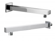 Brausearm f�r Regenduschen quadr. Chrom Wandmontage