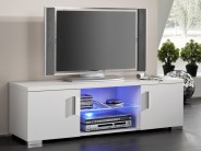 Medienregal Lowboard 147cm wei� LED Beleuchtung