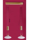 Pendelleuchte 2flg. Messing Opalglas wei� Sale