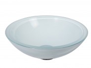 Glas Waschbecken Aufsatzbecken wei� 30cm