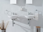 Waschbecken Keramik Waschtisch rund 44cm Sale