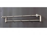Wandgarderobe mit 7 Kleiderhaken Edelstahl 67cm