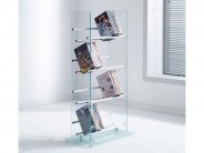 DVD CD St�nder Regal Glas Aluminium 108DVDs