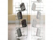 DVD CD St�nder Regal Glas Aluminium 64DVDs Sale