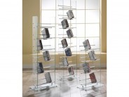 DVD CD St�nder Regal Glas Aluminium 162DVDs Sale