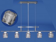 Deckenlampe H�ngelampe Glas Halogen 5flg. Sale