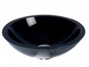 Glas Waschbecken Aufsatzbecken schwarz �30cm
