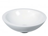 Glas Waschbecken Aufsatzbecken ming wei� rund 30cm Milano