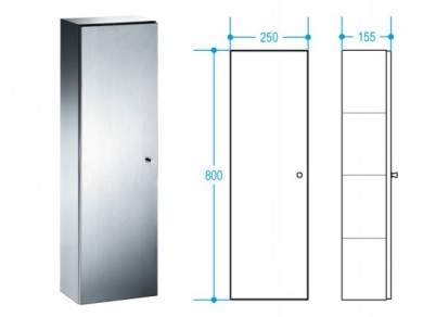 Badm�bel Edelstahl H�ngeschrank Wandschrank 80x25