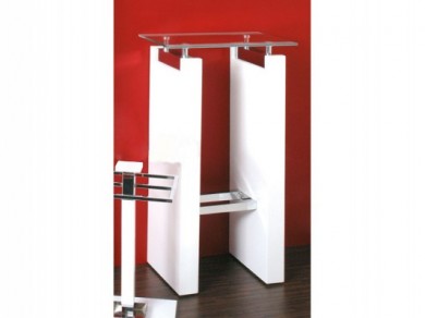 Wandregal mit Glasablage wei� Hochglanz Sale