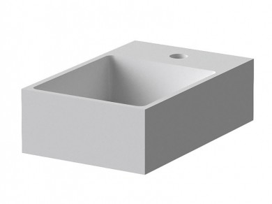 Waschbecken Mattstone wei� 40x26cm Milano 