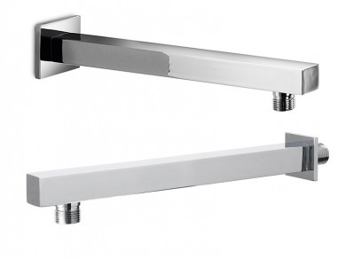 Brausearm f�r Regenduschen quadr. Chrom Wandmontage