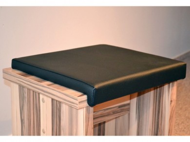 Sitzkissen Bankkissen 40x38 Kunstleder schwarz 