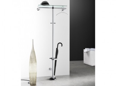 ZACK Wandgarderobe Abilio Edelstahl