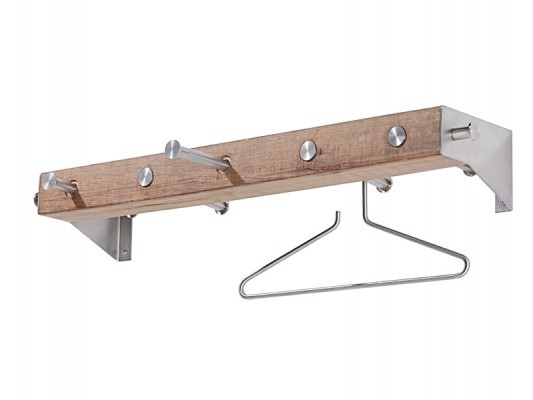 Spinder Wandgarderobe helles Nussbaum 4 Haken 2. Wahl Sale