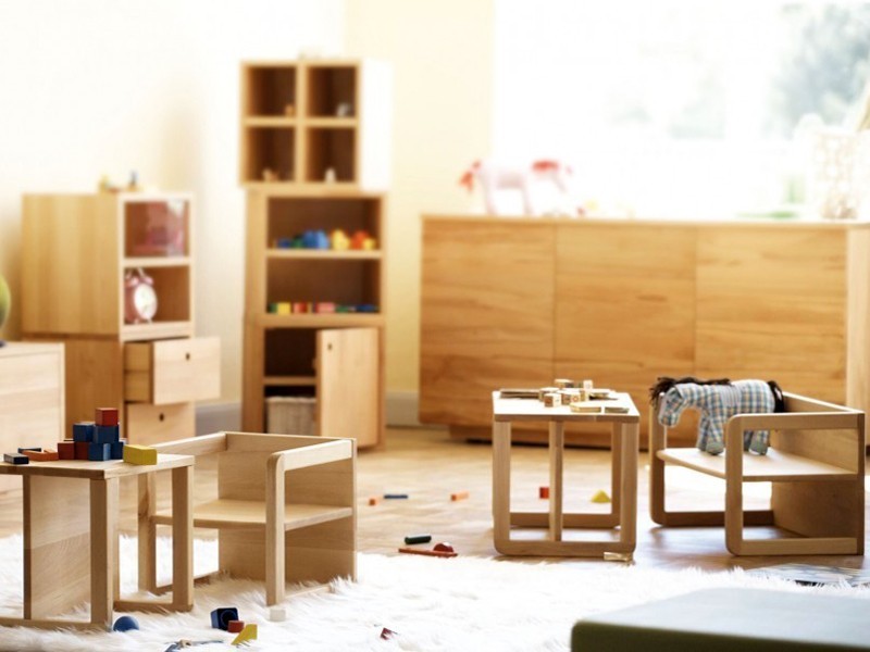 Jan Kurtz Kinderstuhl Kindertisch multifunktional Buche