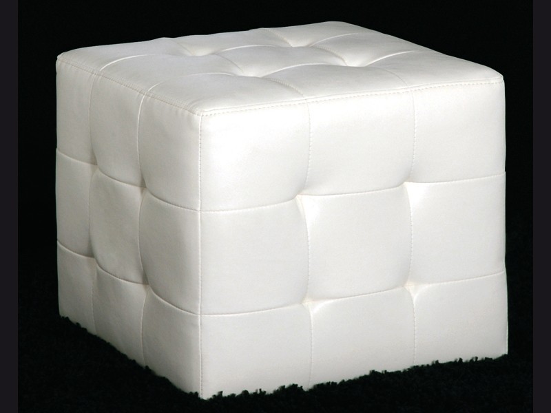 HAKU Sitzw&uuml;rfel Pouf wei&szlig; eckig