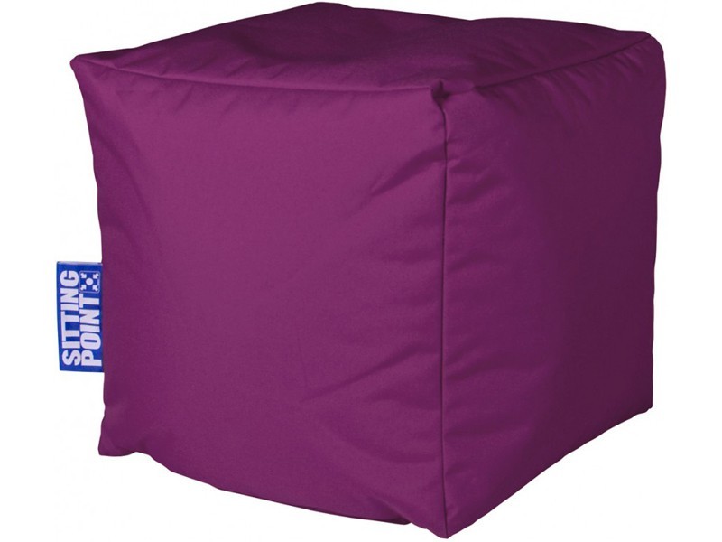 Magma Sitzw&uuml;rfel Bean bag Fu&szlig;hocker Outdoor 40x40 aubergine