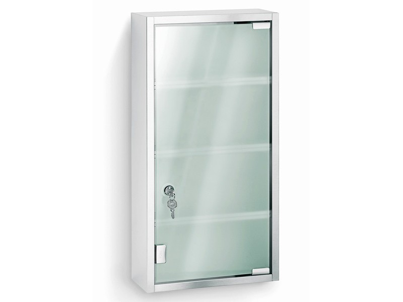 Wandschrank Edelstahl Blomus Nexio Glast&uuml;r 30x60