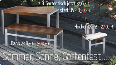 Der Fr&uuml;hling ist da... Hochwertige Teakm&ouml;bel f&uuml;r Ihre Terrasse.
