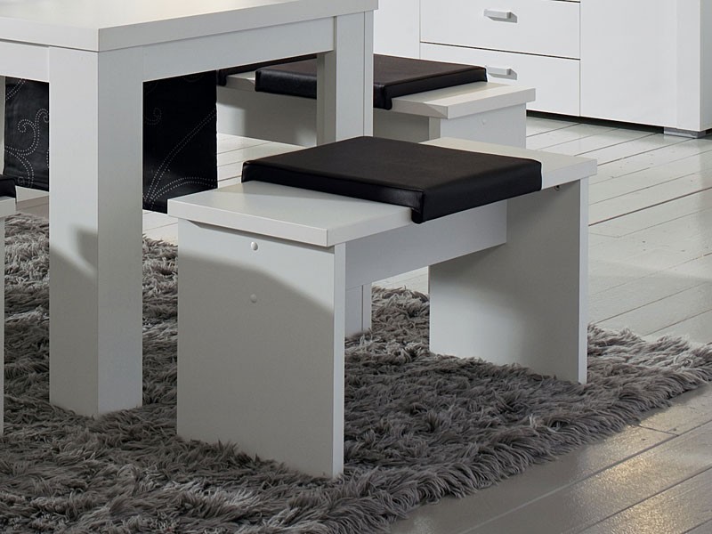 Sitzbank weiß matt Esstischbank 90 cm