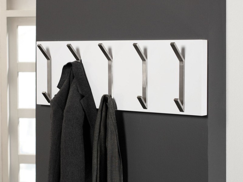 Wandgarderobe Hochglanz Lack wei? 5 Edelstahl Haken Sale 001 : Hochglanz Weiss Lackieren Hochglanz Weiss Lackieren : Wandgarderobe Hochglanz Lack wei? 5 Edelstahl Haken Sale 001