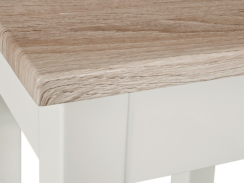 Beistelltisch Couchtisch Weiß Platte Eiche sägerau Beistelltisch Couchtisch Weiß Platte Eiche sägerau
