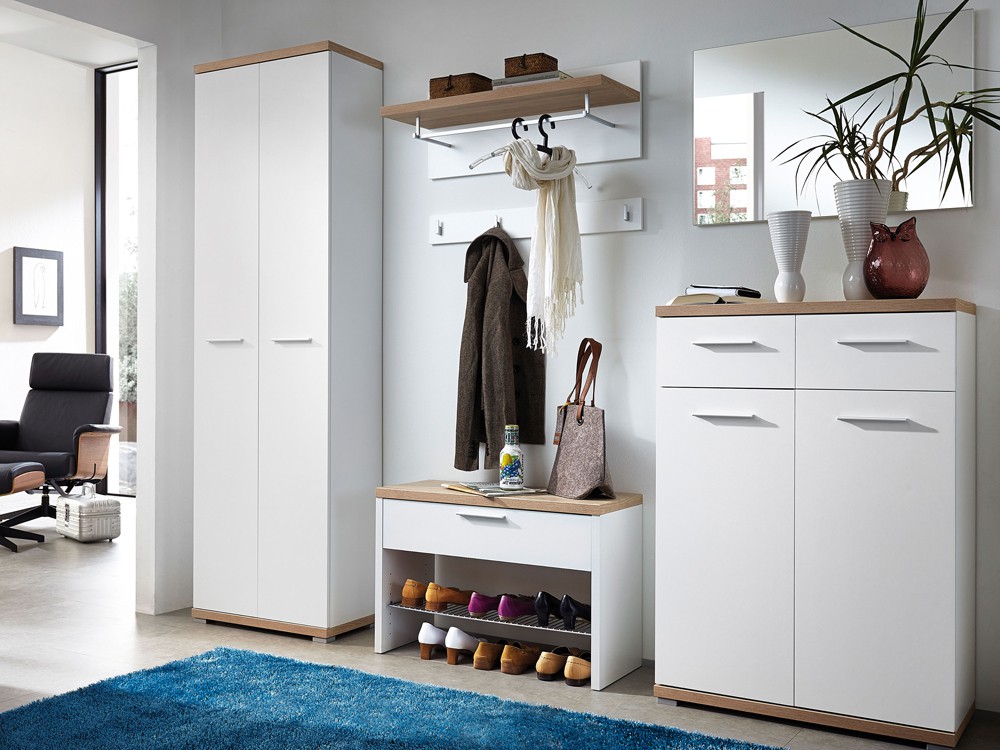 Moderner Schuhschrank Garderobenschrank wei? Sonoma Eiche Dekor TOP : Schuhschrank Eiche Modern Schuhschrank Eiche Modern : Moderner Schuhschrank Garderobenschrank wei? Sonoma Eiche Dekor TOP